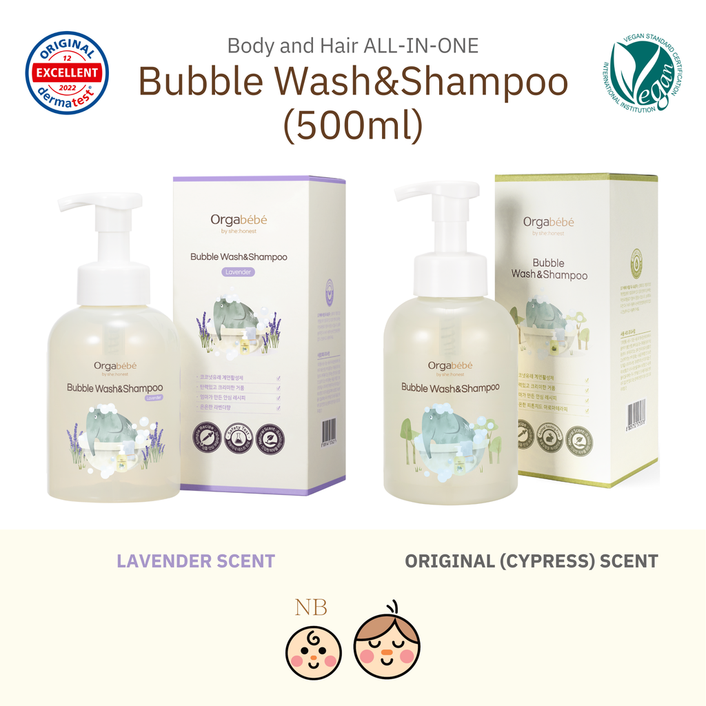 Orgabebe Bubble wash & Shampoo (50mL | 500mL)