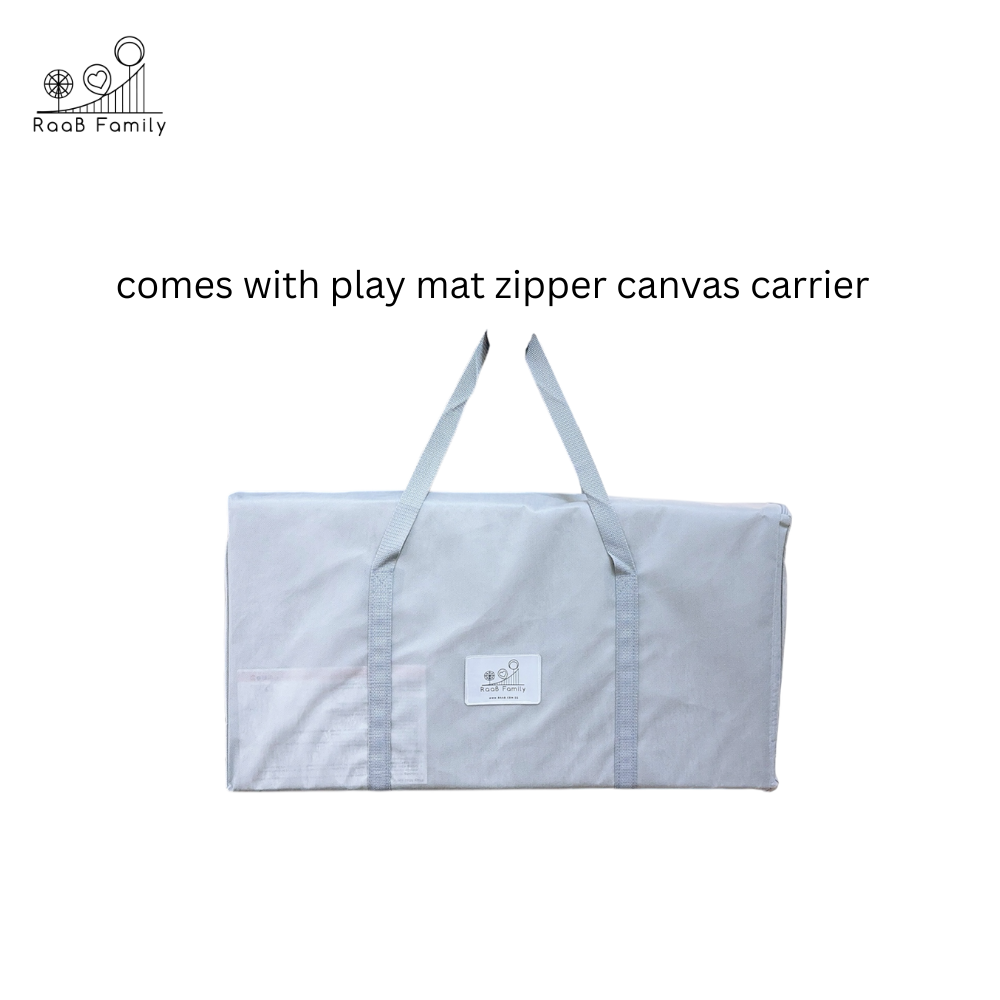 RaaB Family™ Bed Side High Density Foldable Vegan PU Leather Extension Play Mat