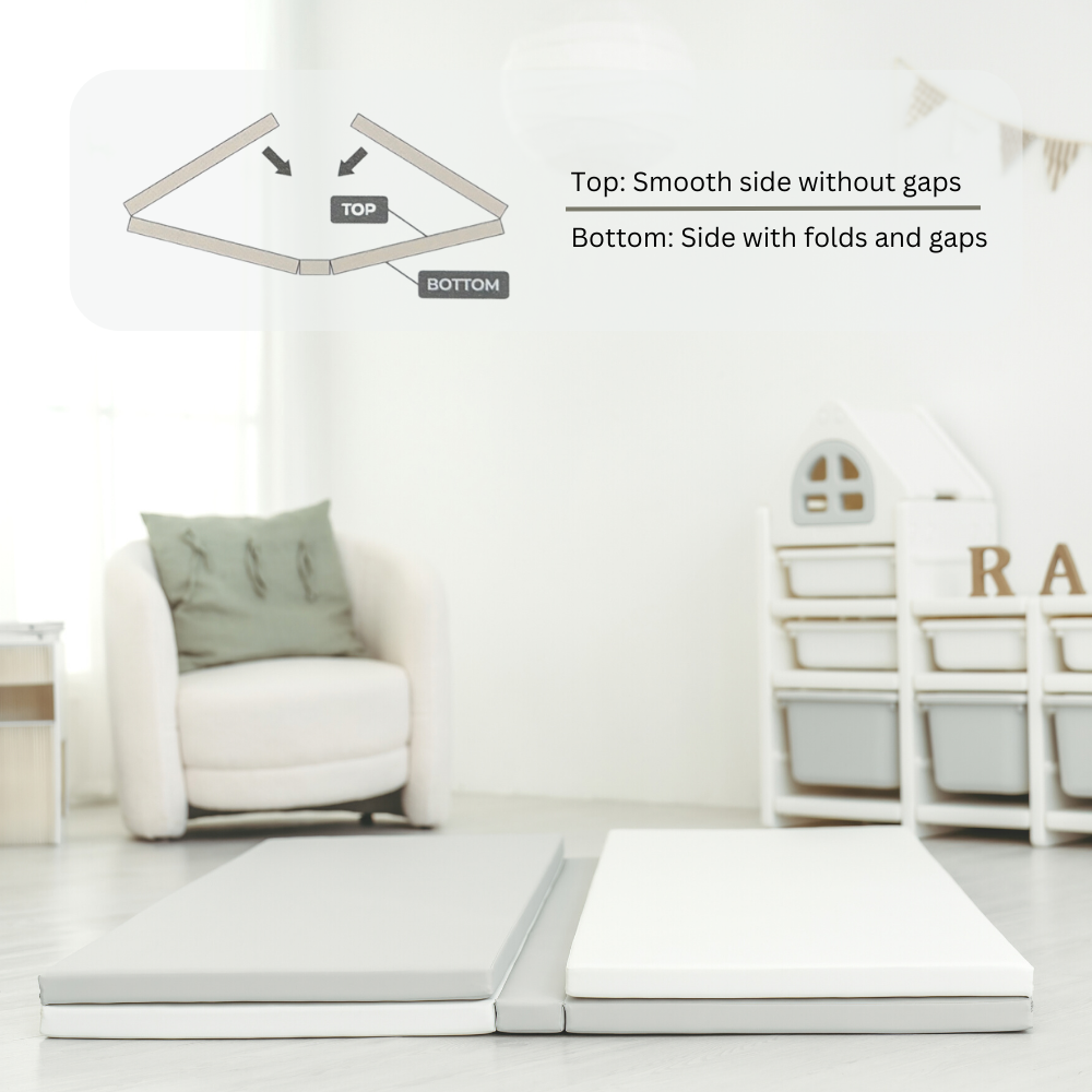 RaaB Family™ Baby SEAMLESS Playmat Toddler Premium Folding Mat 4CM Thick 127 x 132 x 4 cm