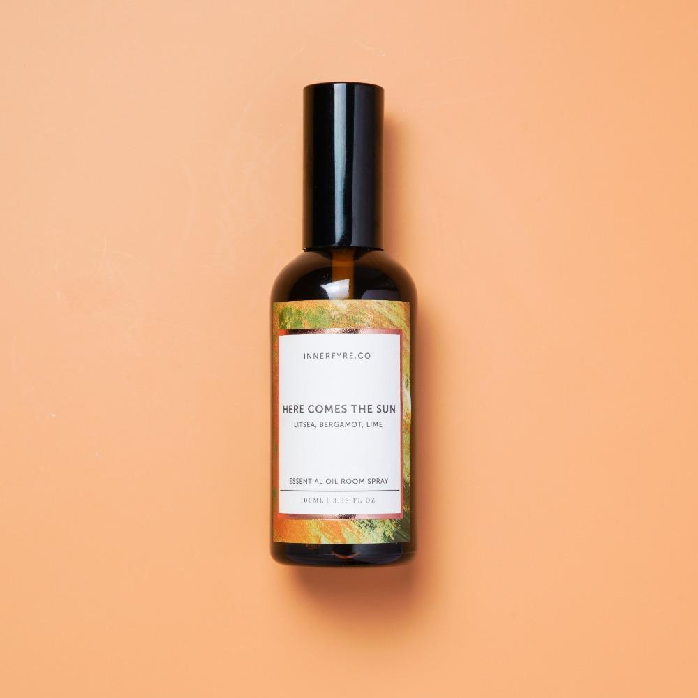 Innerfyre Here Comes the Sun: Litsea, Bergamot, Lime Essential Oil Spray