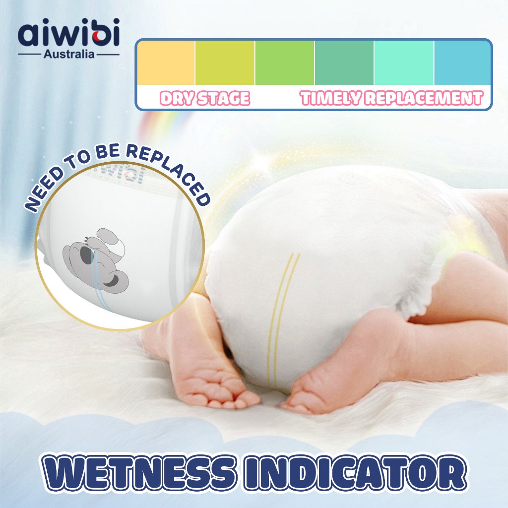 Aiwibi Premium Soft SAP Tape Adhesive Diapers NB22/ Ultra-Thin New Born Baby Diapers (<5KG)